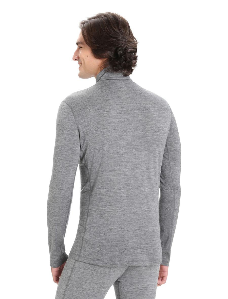 Icebreaker Merino 200 Oasis Long Sleeve Half Zip Thermal Top Miesten Base Layers Harmaat | FI 1360ILHS